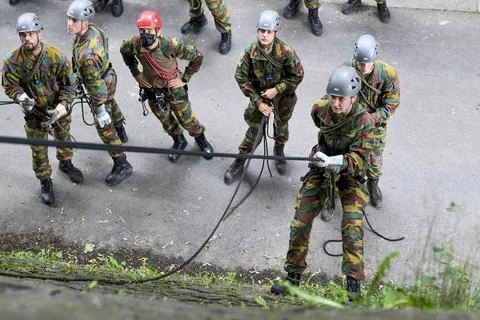 Princess Elisabeth Commando Training, Marche Les Dames, Belgium - 26 Jul 2021 Stock Photos