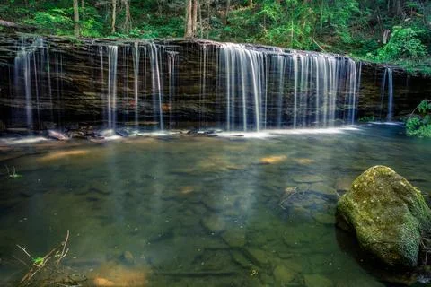 Princess Falls in spring, Daniel Boone National Forest, Kentucky. Fotos Stock