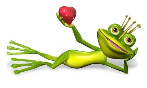 Princess frog Stock Illustration