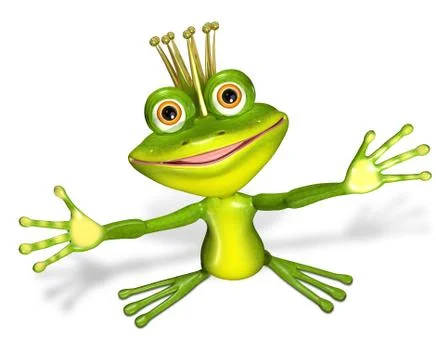 Princess frog Stock Illustration