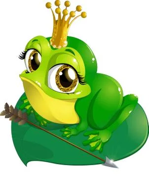 Princess the frog Stock Illustration