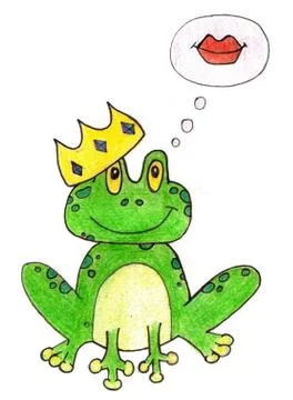 Princess frog vector illustration Stock Illustration