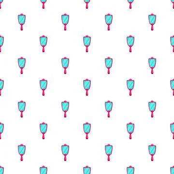 Princess handheld vanity mirrors forming seamless pattern Stock Illustration