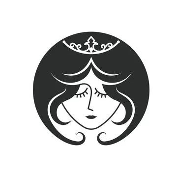 Princess head icon vector illustration concept design Stock Illustration