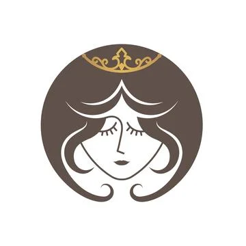 Princess head logo vector illustration concept design Stock Illustration