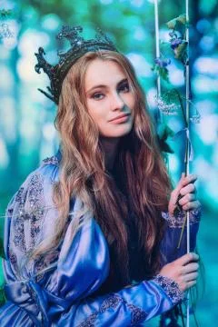 Princess in magic forest Foto stock