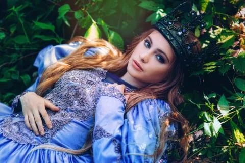 Princess in magic forest Stock Photos