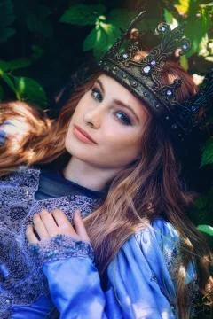 Princess in magic forest Stock Photos
