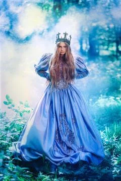 Princess in magic forest Stock Photos