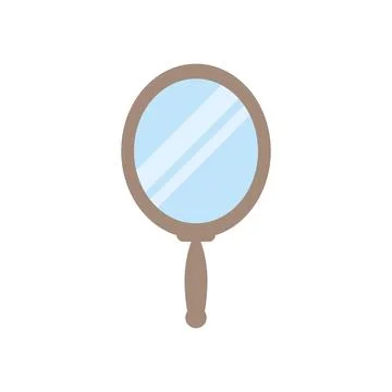 Princess mirror glass handle accessory Stock Illustration