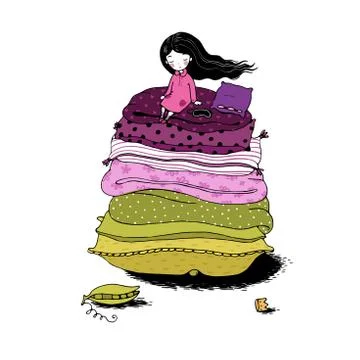 Princess on the Pea Illustrazione stock