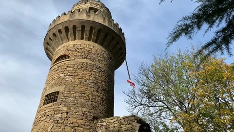 Princess Rapunzel's braid with a red bow Stock Footage 122194785