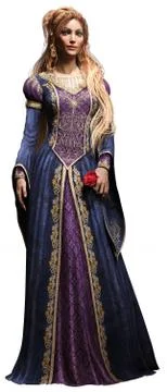 Princess with rose Ilustración de archivo