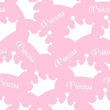 Princess Seamless Pattern Background Vector Illustration イラスト素材