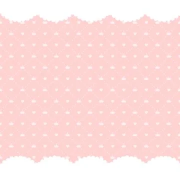 Princess Seamless Pattern Background Vector Illustration Stock Illustration