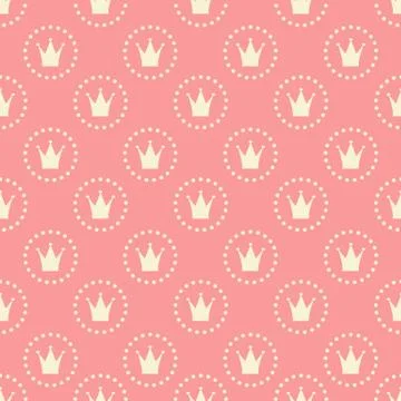 Princess Seamless Pattern Background Vector Illustration イラスト素材