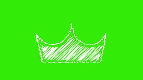 Princess tiara animated hand drawn doodle queen crown royal symbol wiggling.. Stock Footage 342963516