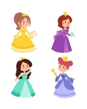 Princess vector set Stock Illustration