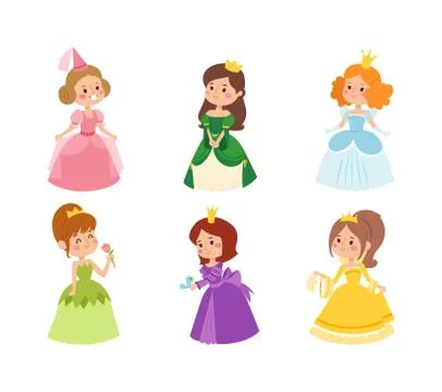 Princess vector set Stock Illustration