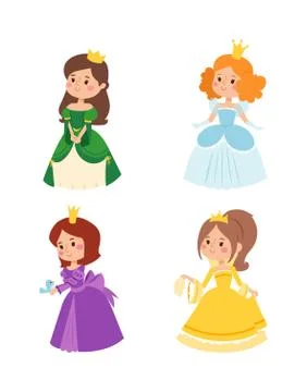 Princess vector set Stock Illustration