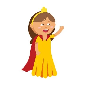 Princesses vector set cute collection of beautiful characters Stock Illustration