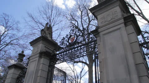 Princeton Front Gates Stock Footage 22466924