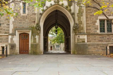 Princeton University Arches in Fall Stock Photos