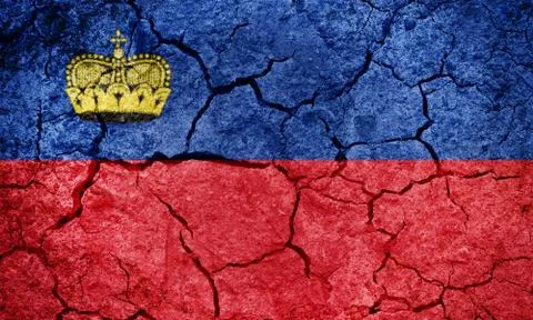 Principality of Liechtenstein flag Stock Illustration