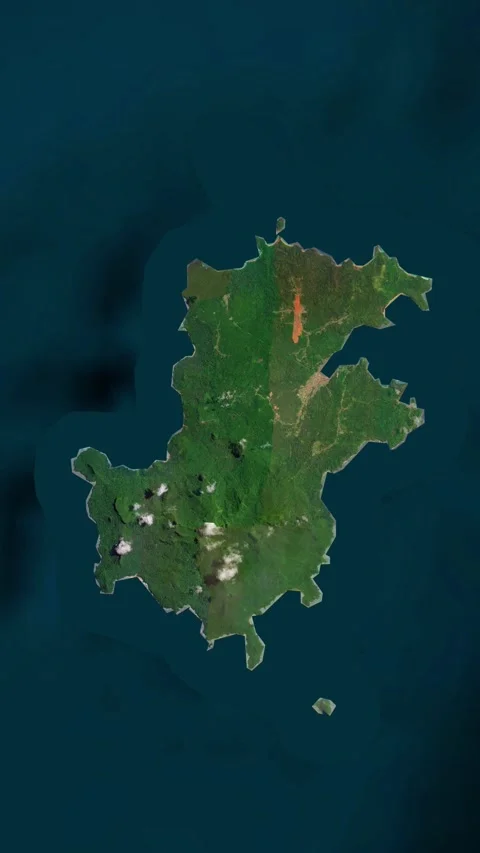 Principe Island Map With Loop Animation In Vertical Format Stock Footage 339113986