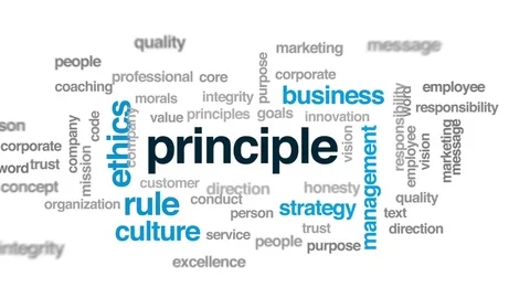 Principle animated word cloud, text desi... | Stock Video | Pond5