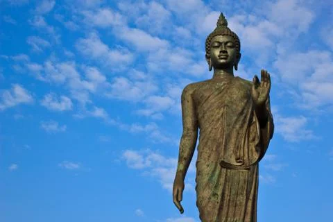 Principle Buddha in Buddhamonthon. Stock Photos