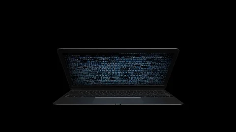 The principle of the computer. Laptop under reliable protection. 78 Video stock 100970043