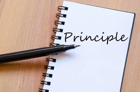 Principle text concept Stockfoto's