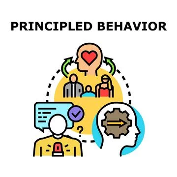 Principled behavior guiding ethical decisions and social interaction Stock Illustration