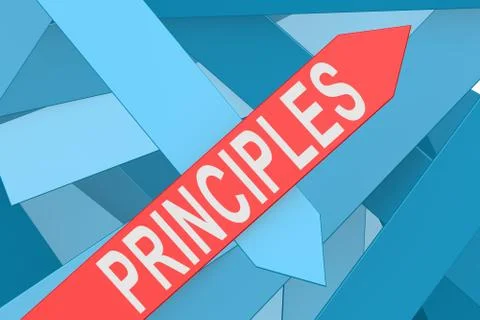 Principles arrow pointing upward Stock Illustration