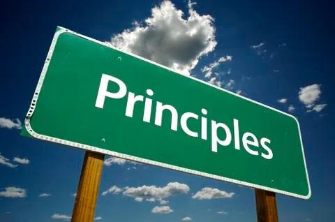 Principles Road Sign Stock Photos