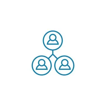 Principles of subordination linear icon concept. Principles of subordination Stock Illustration