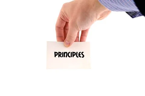 Principles text concept Stock Photos