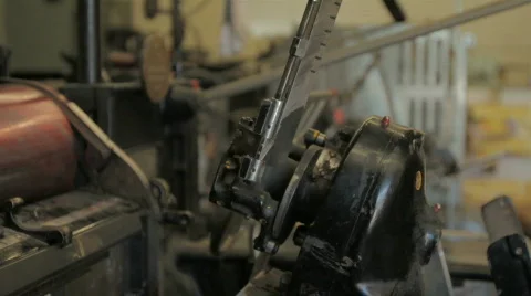 Prinitng press 2 Stock Footage 753262