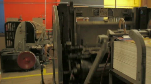 Prinitng press 7 Stock Footage 753357