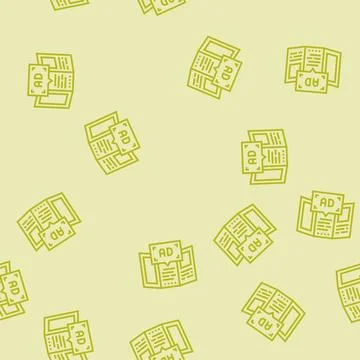 Print advertising line seamless pattern Stock Illustration