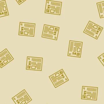 Print advertising line vector seamless pattern Illustrazione stock