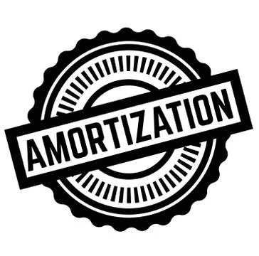 Print amortization stamp on white Stock Illustration