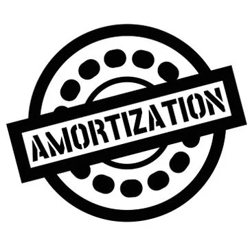 Print amortization stamp on white Stock Illustration