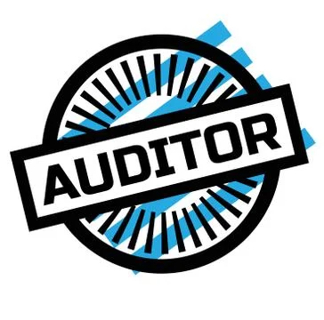 Print auditor stamp on white Stock Illustration