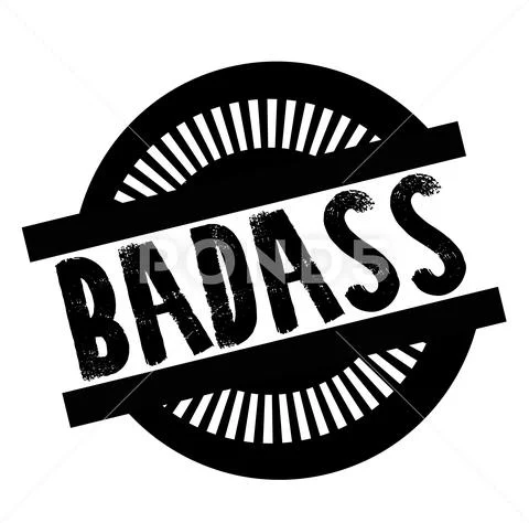 Print badass stamp on white Stock Illustration