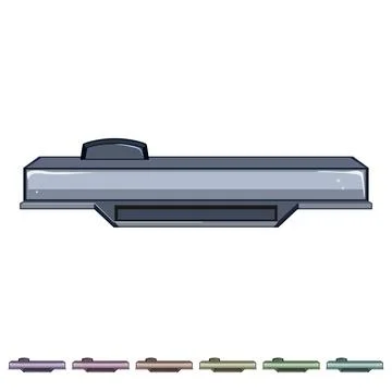 Print binding machine cartoon vector graphic Stock Illustration