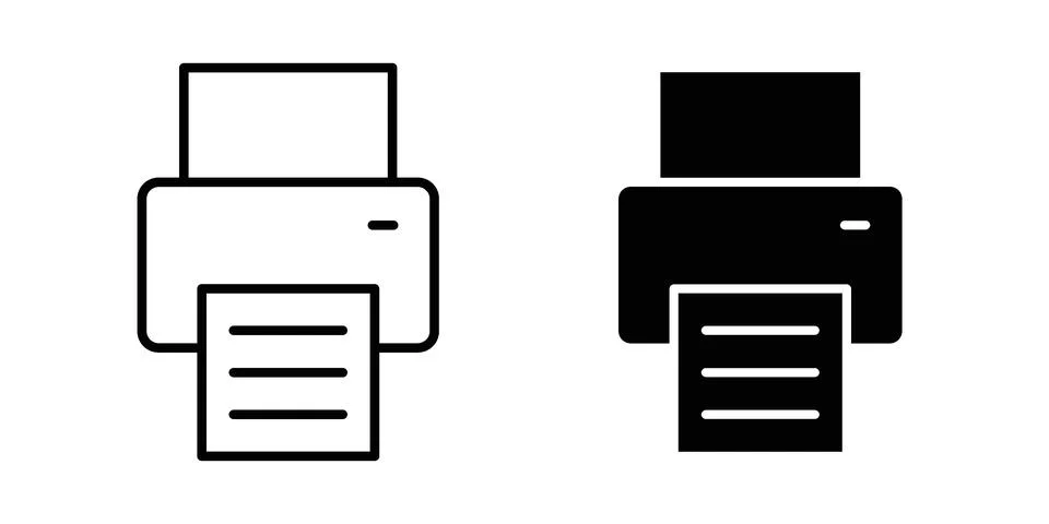 Print button icon concept. best for web design 스톡 일러스트