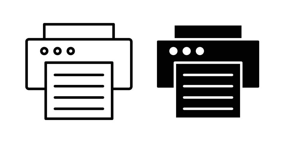 Print button icon or illustration vector symbols Stock-Illustration