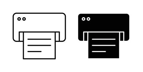 Print button icon symbol. Flat Vector illustration Stock Illustration
